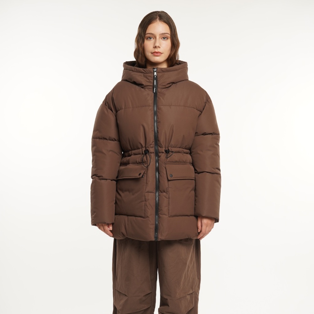 Cocoa Brown Women’s Medium Mid Length Puffit Puffer Coat NWT